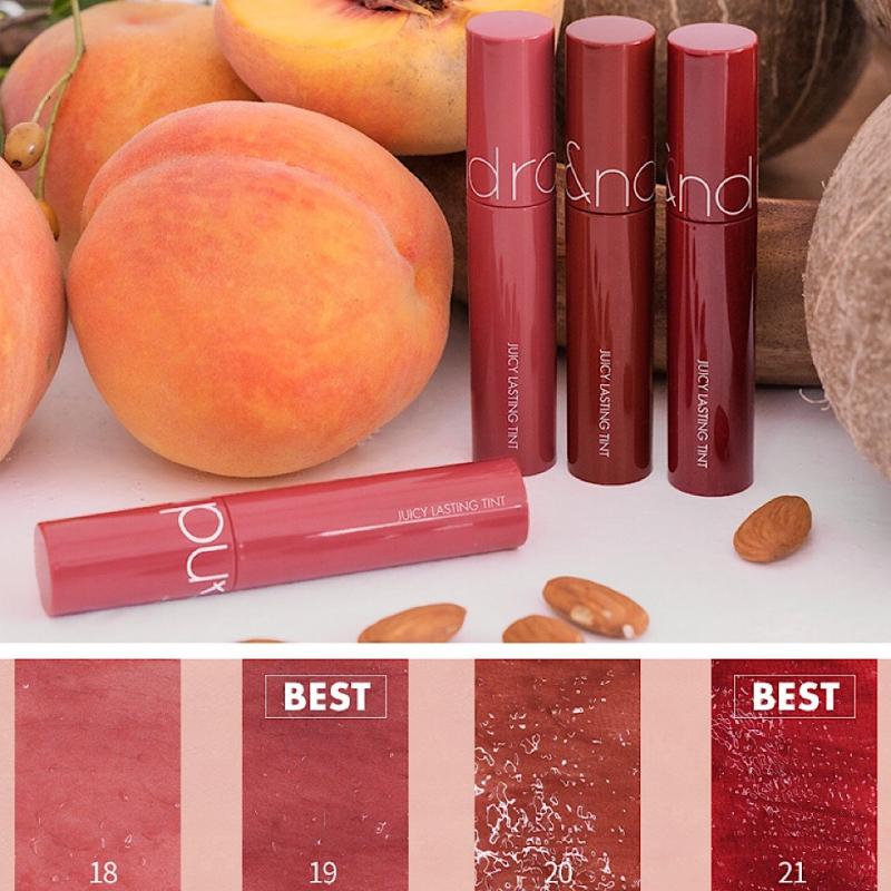 Son Tint lì cho môi căng mọng Hàn Quốc Romand Juicy Lasting Tint Ripe Fruit