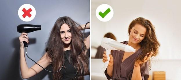 Sử dụng máy sấy tóc đúng cách
