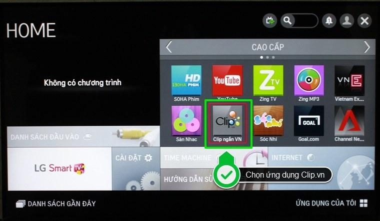Sử dụng ứng dụng của Smart Tivi.