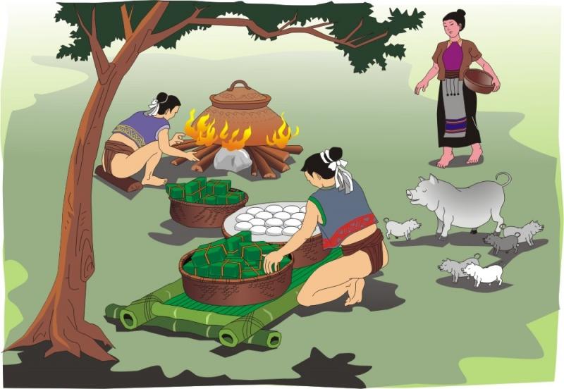 Sự tích bánh Chưng, bánh Dày