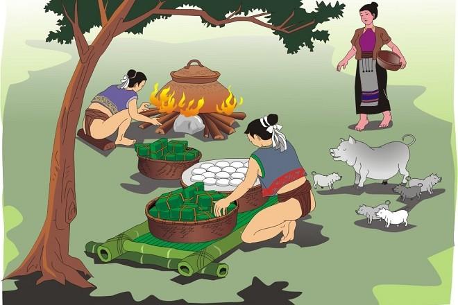 Sự tích bánh chưng, bánh dày