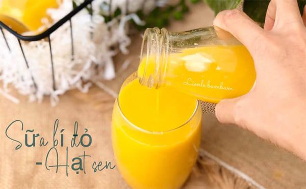 Sữa bí đỏ hạt sen