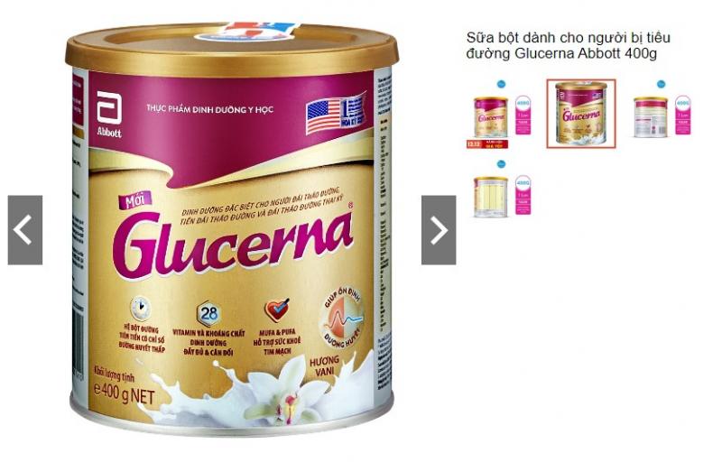 Sữa bột dành cho người bị tiểu đường Glucerna Abbott