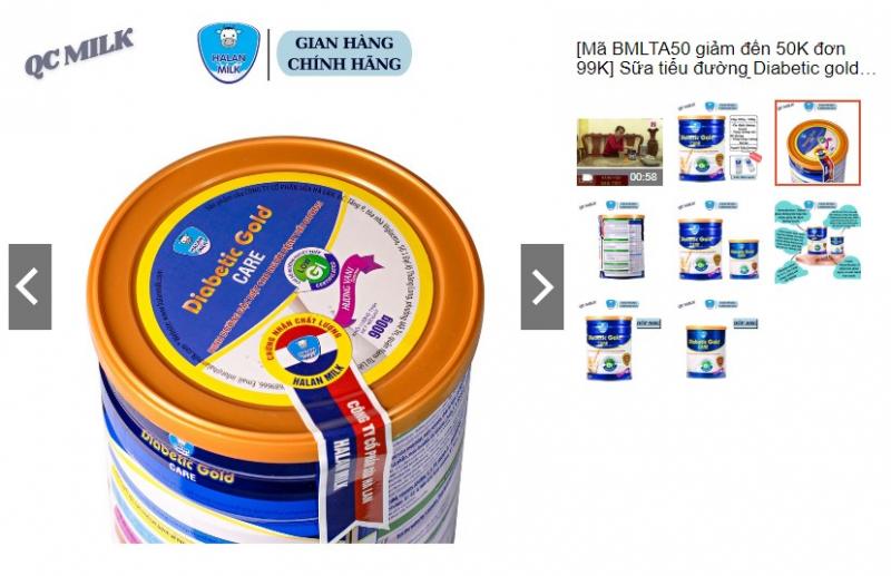 Sữa bột Diabetic Gold Care  HALAN MILK
