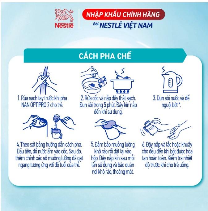 Hướng dẫn pha sữa NAN