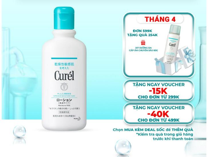 Sữa dưỡng toàn thân cấp ẩm chuyên sâu Curel Intensive Moisture Care Moisture Milk