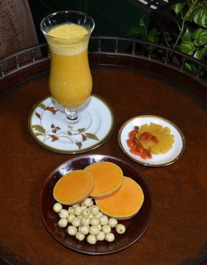 Sữa kê, hạt sen, khoai mật