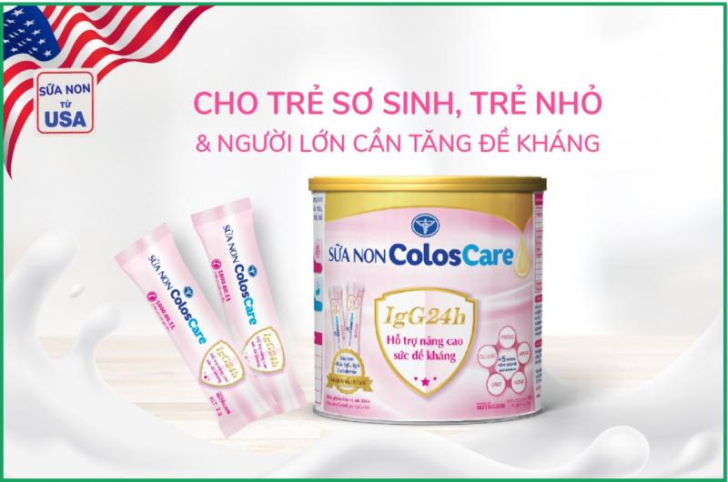 Sữa non ColosCare IgG24h 100% sữa non 24h từ Mỹ