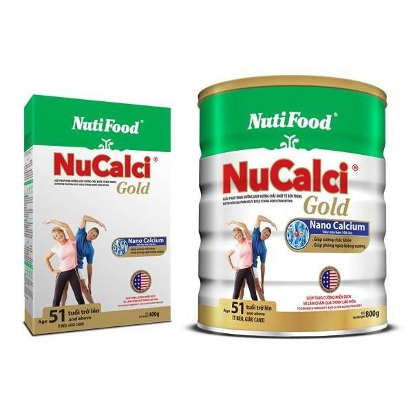 Sữa Nucalci Gold hộp thiếc 800gr