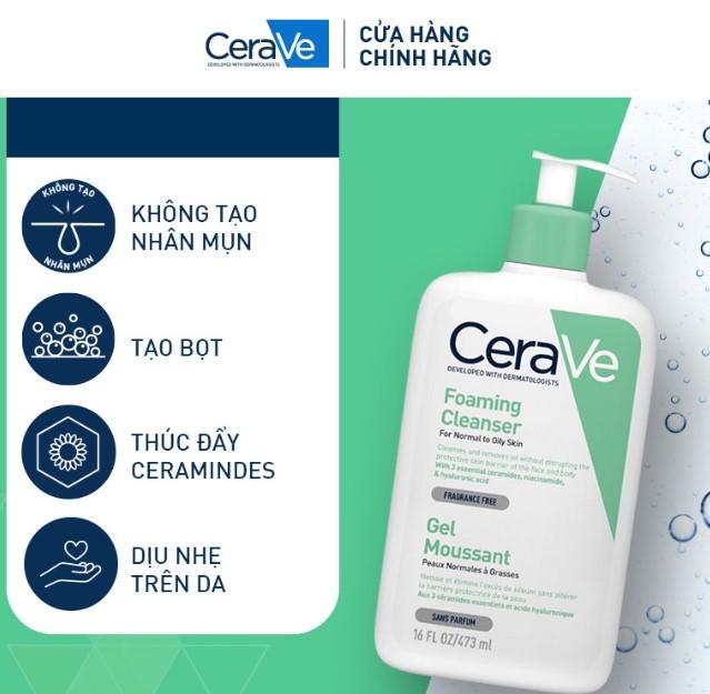 Sữa rửa mặt CeraVe Foaming Cleanser