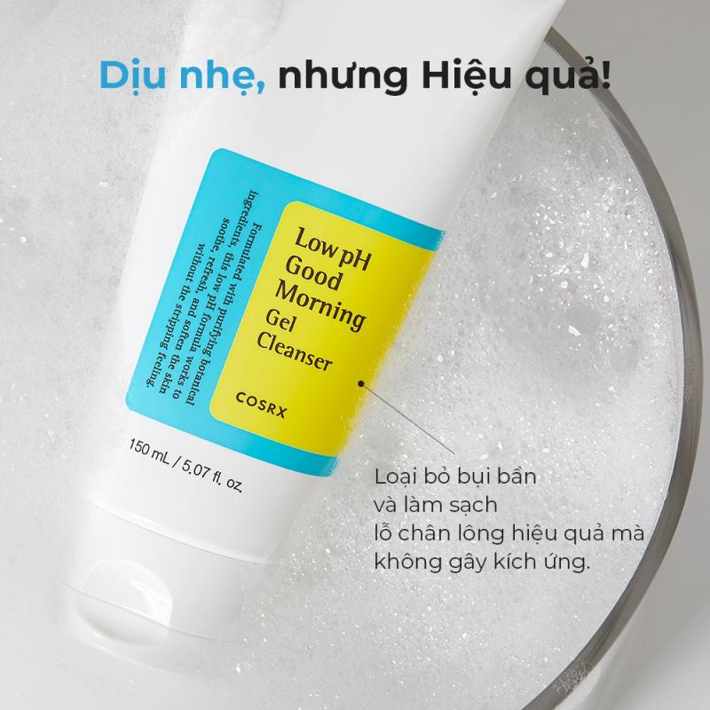 Sữa rửa mặt dạng gel  Cosrx chiết xuất trà xanh độ pH thấp cho buổi sáng
