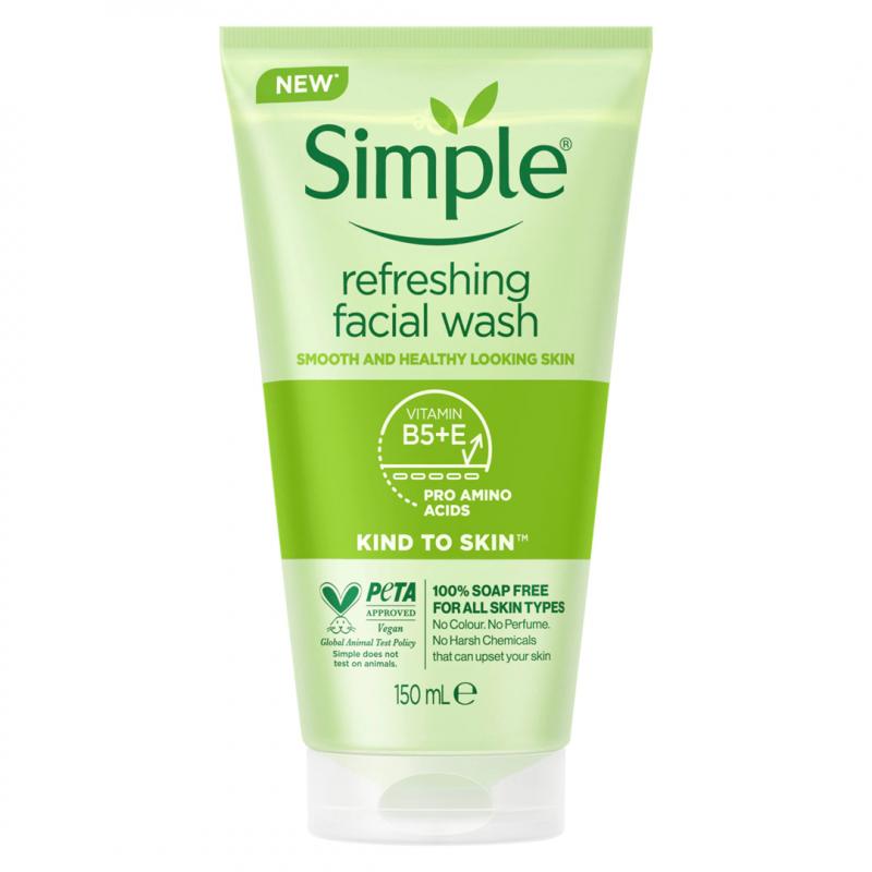 Sữa rửa mặt dịu nhẹ ﻿Simple Kind To Skin Refreshing Facial Wash