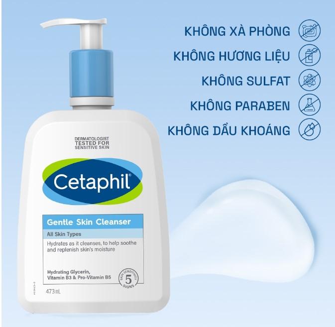 Sữa rửa mặt làm sạch dịu nhẹ không xà phòng Cetaphil Gentle Skin Cleanser