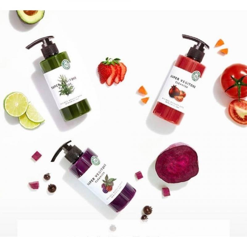 Sữa rửa mặt rau củ 3in1 Byvibes Wonder Bath Super Vegitoks Cleanser