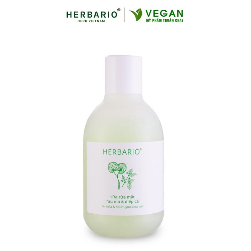 Sữa rửa mặt rau má & diếp cá Herbario sạch mụn thuần chay