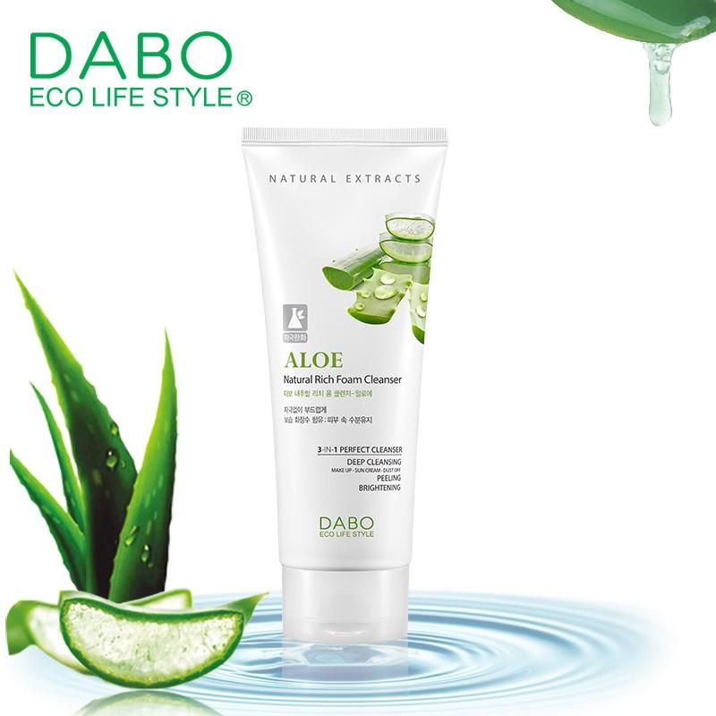Sữa rửa mặt sạch nhờn trắng da chiết xuất lô hội Dabo Hàn Quốc