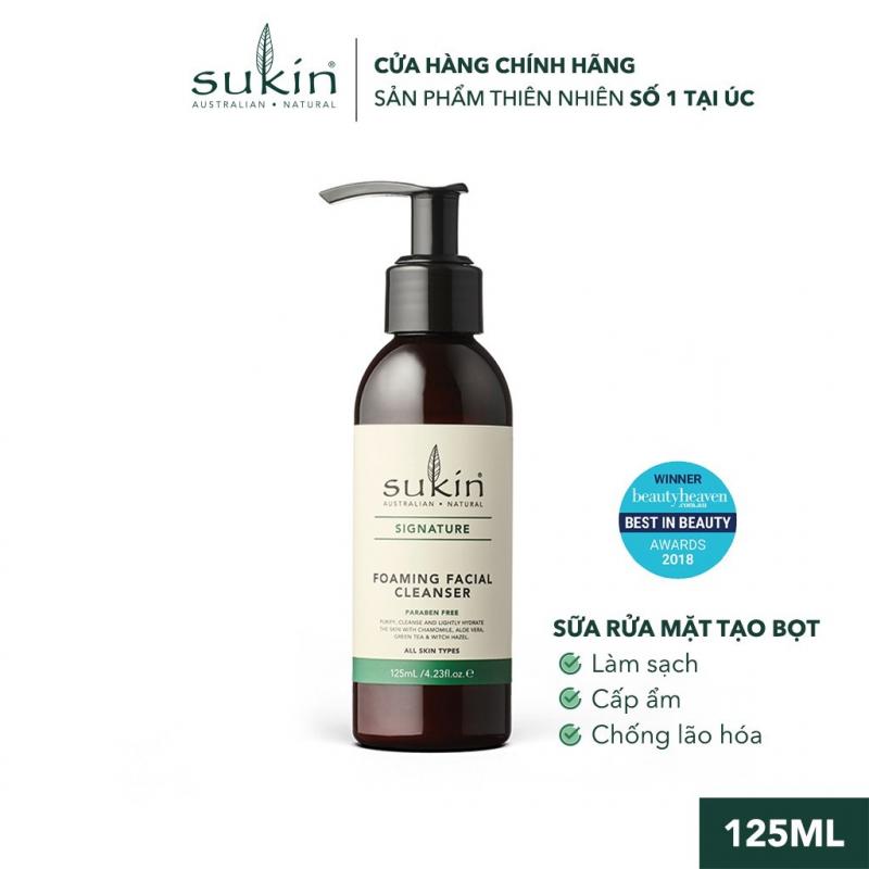 Sữa rửa mặt tạo bọt Sukin Signature Foaming Facial Cleanser