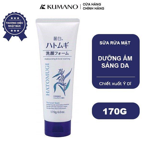 Sữa rửa mặt Ý Dĩ Hatomugi dưỡng ẩm, trắng da Moisturizing & Facial Washing 170g