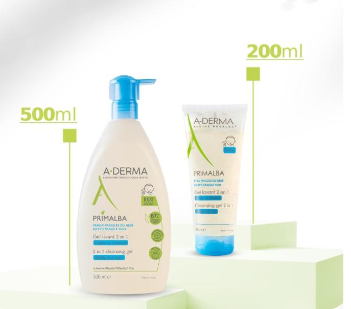 Gel tắm gội dịu nhẹ cho bé A-Derma Primalba Cleansing Gel