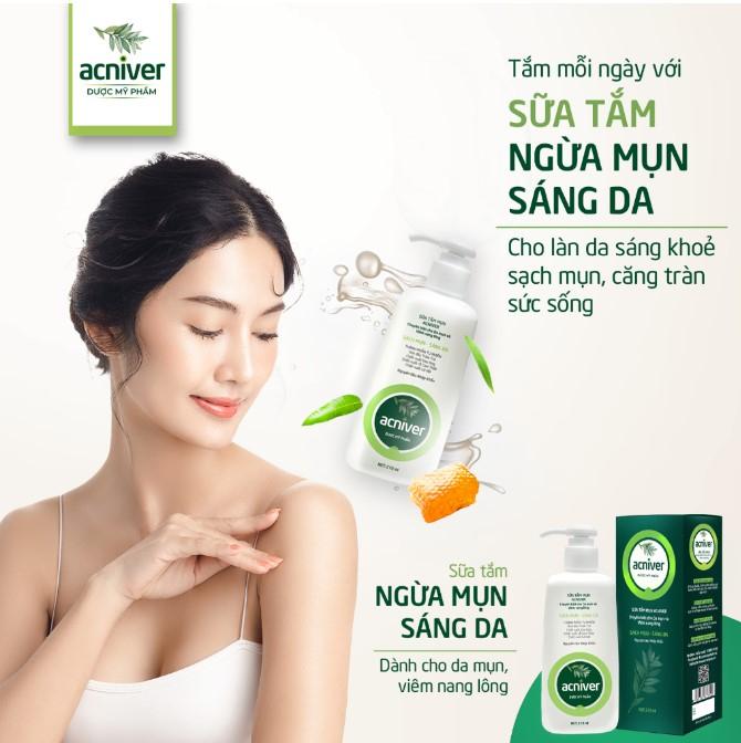 Sữa tắm mụn lưng, viêm nang lông Acnevir