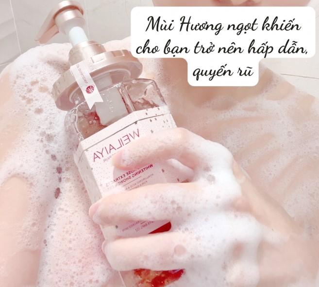 Sữa tắm nước hoa Weilaiya tinh chất hoa hồng Damask