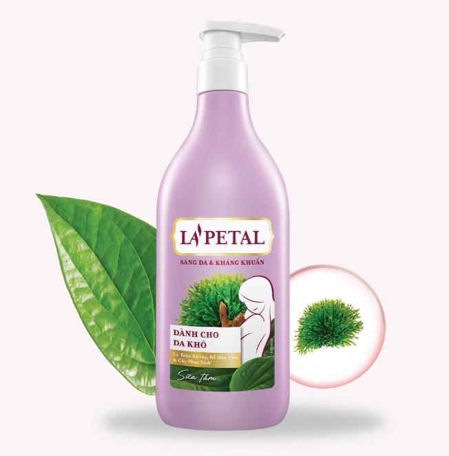 Sữa tắm sáng da, kháng khuẩn dành cho da khô La’Petal