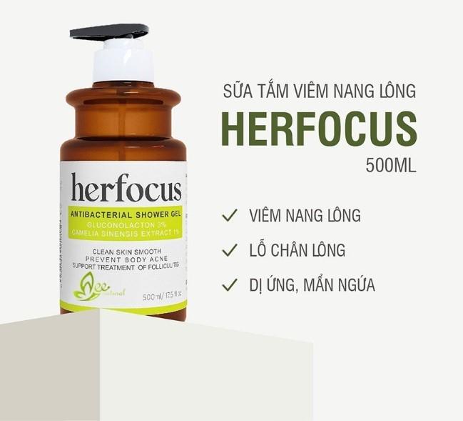 Sữa tắm viêm da cơ địa, viêm nang lông Herfocus