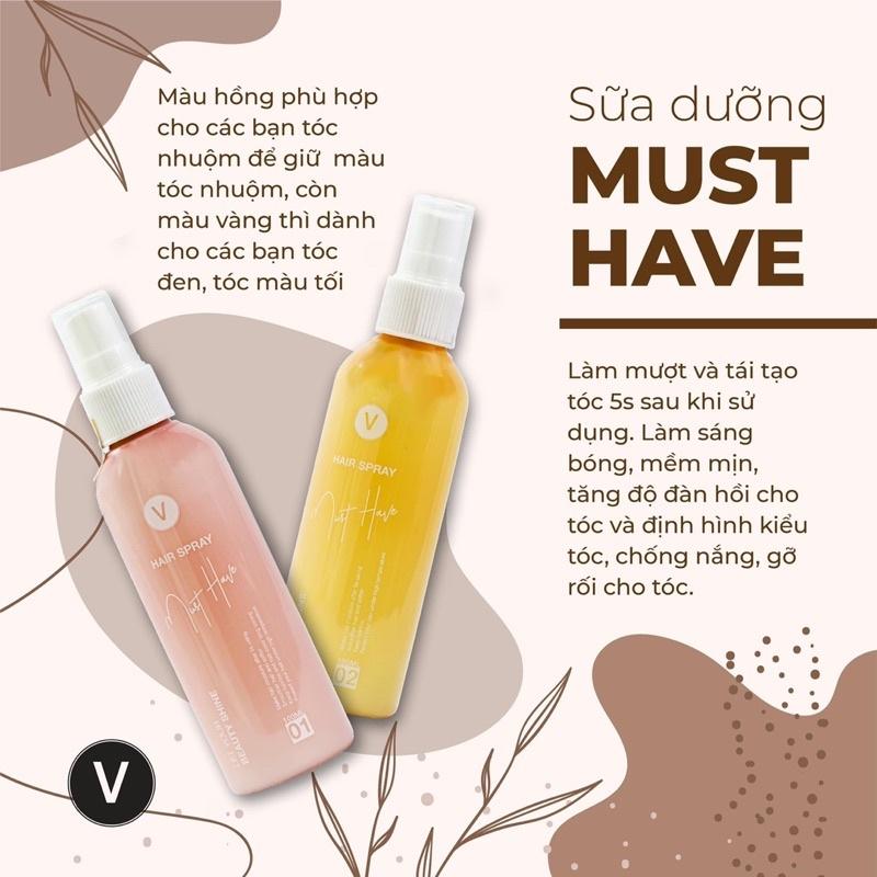 Sữa Xịt dưỡng tóc mềm mượt cấp tốc chống nắng Must Have