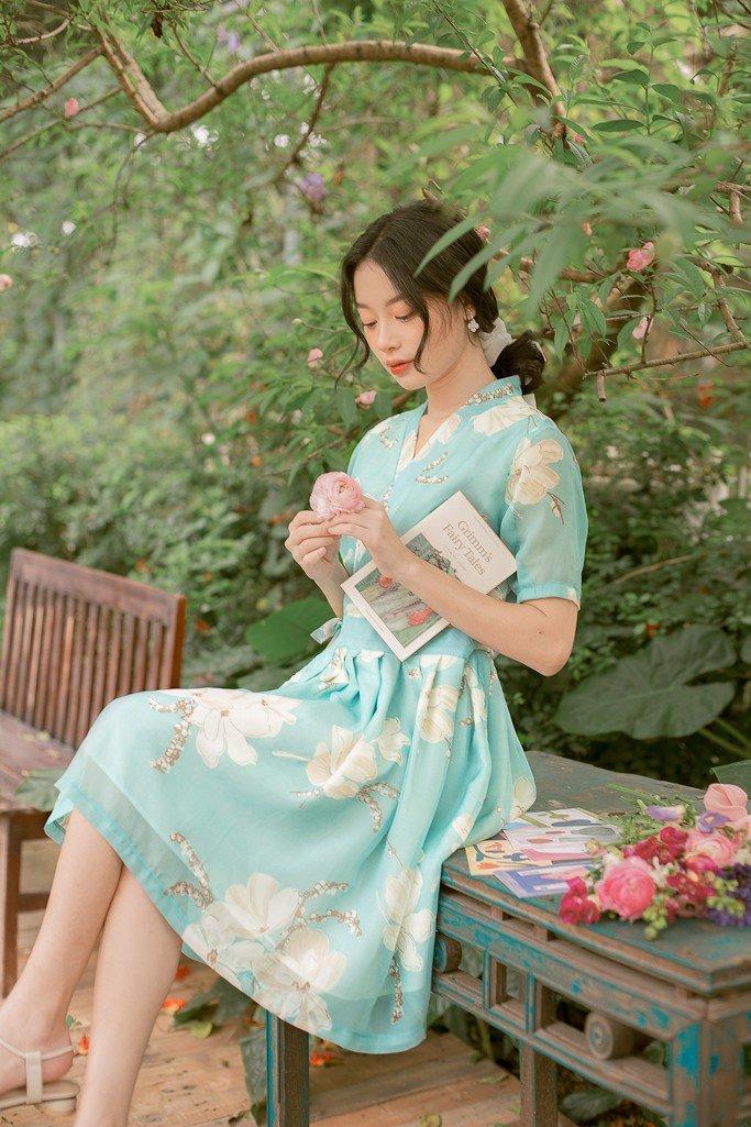 Đầm hanbok voan Siyeon