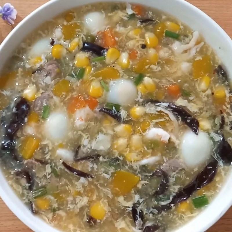 Súp trứng cút hải sản