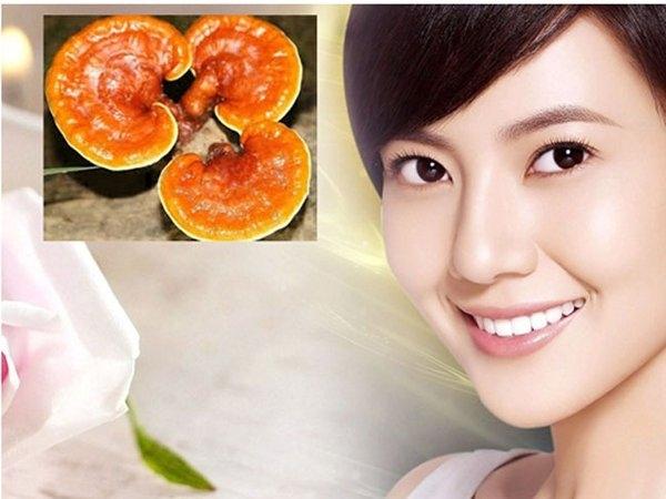 Nấm linh chi có tác dụng làm đẹp ngăn ngừa nám, tàn nhang trên da