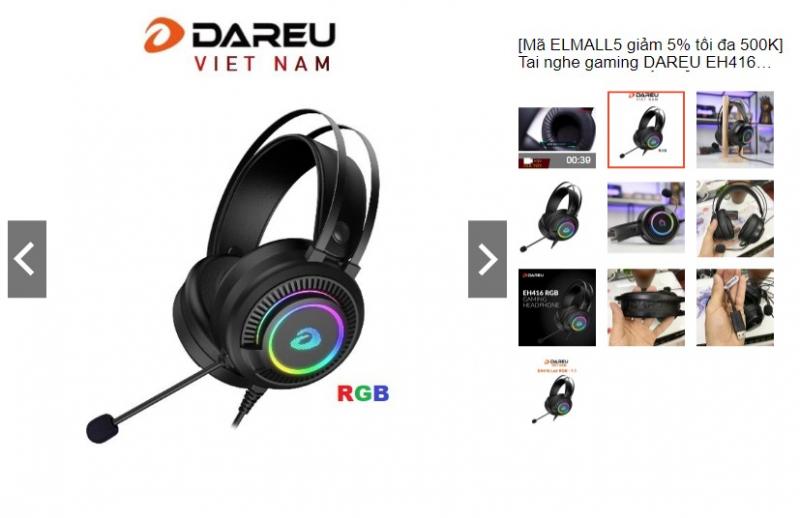 Tai nghe gaming DAREU EH416 RGB