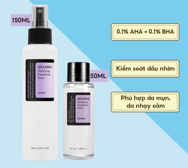Tẩy tế bào chết Cosrx AHA/ BHA Clarifying Treatment Toner
