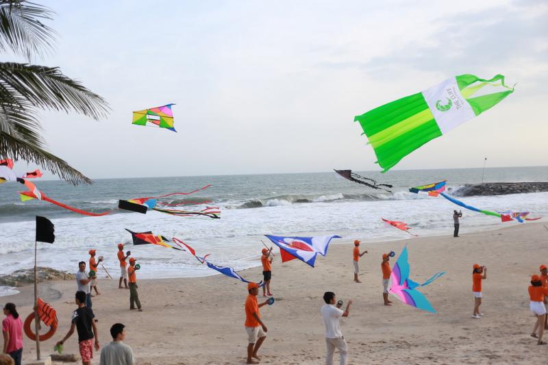 Những cánh diều lộng mình trong gió