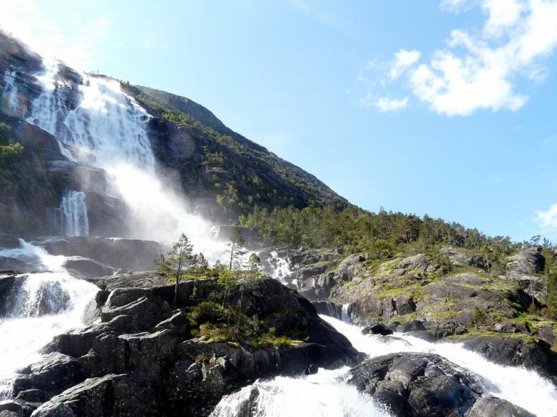 Thác Langfoss, Na Uy