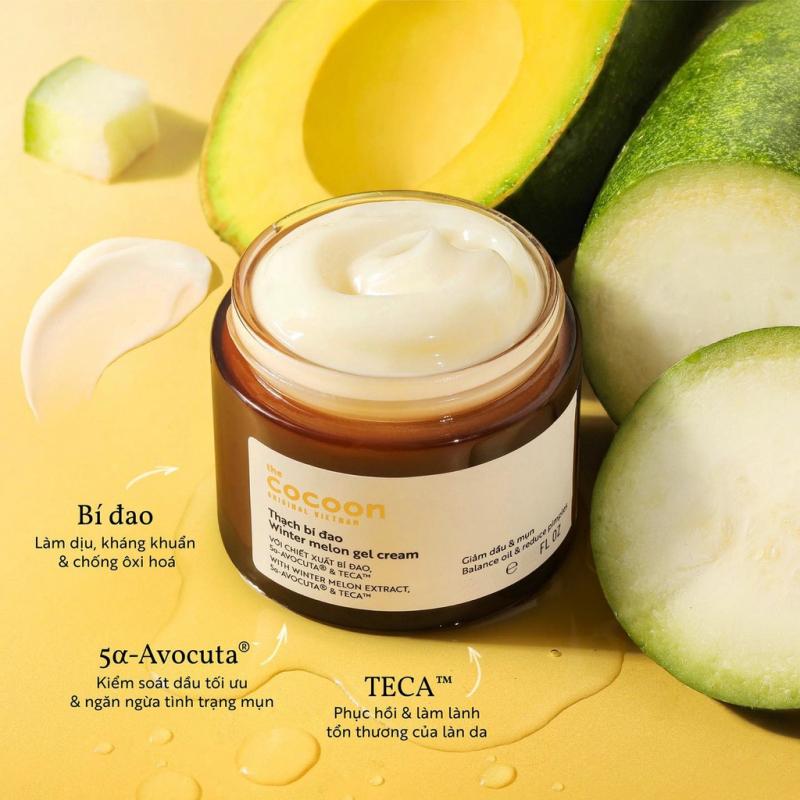 Thạch bí đao Cocoon cấp ẩm và ngừa mụn thuần chay