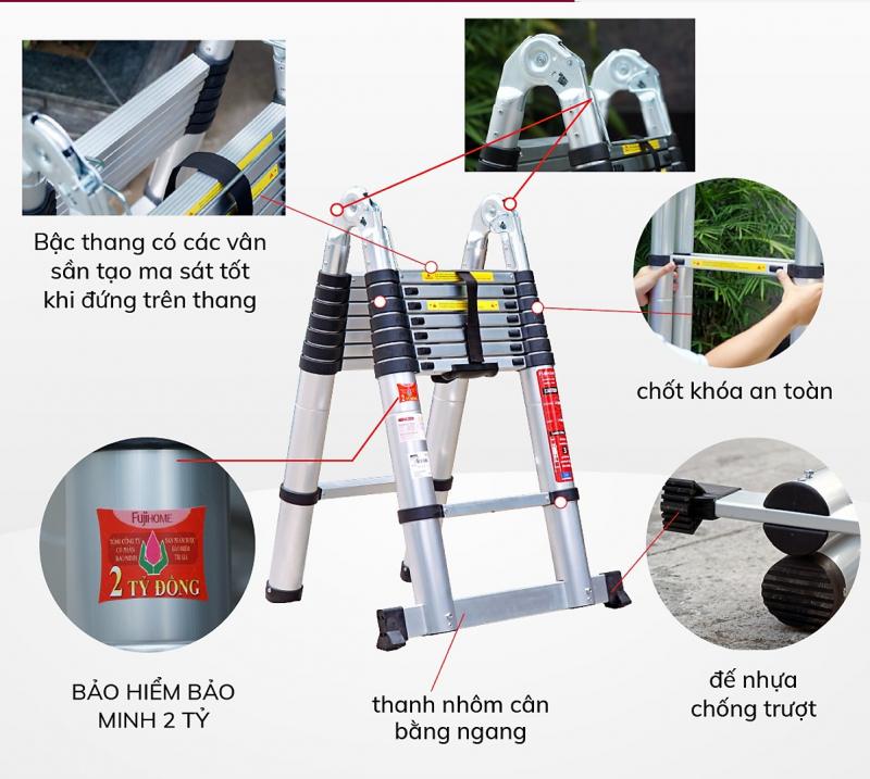 Thang nhôm rút gọn Fujihome
