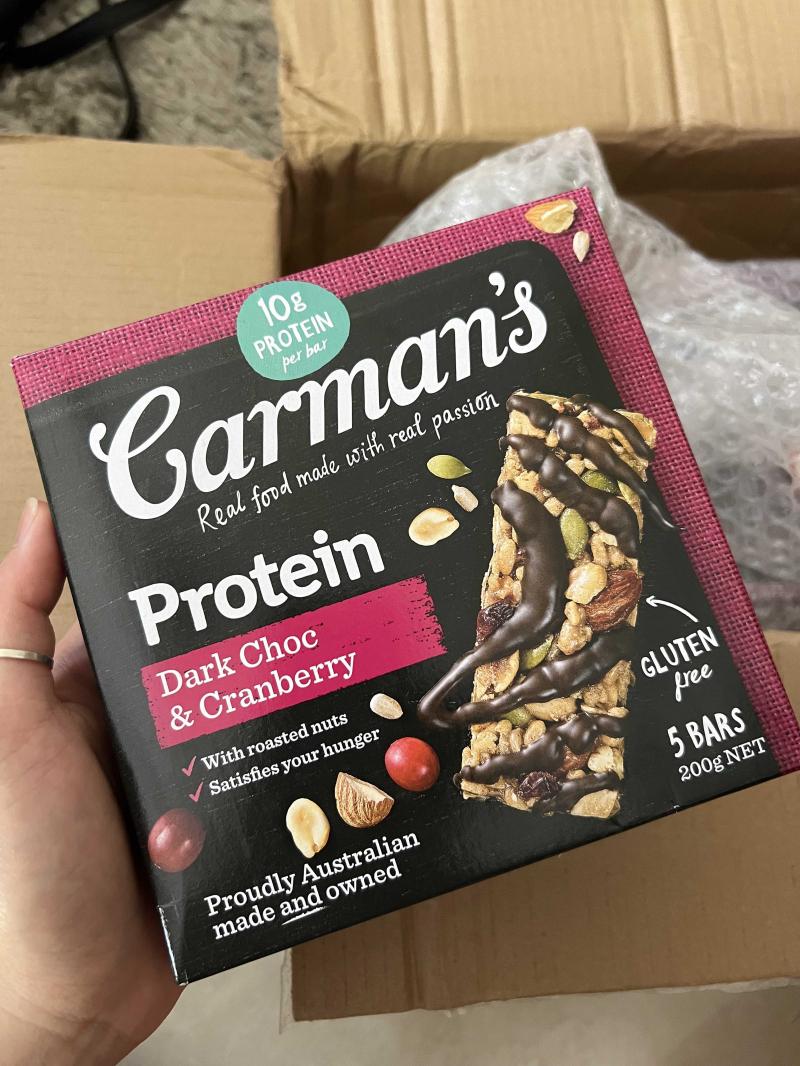 Thanh Carman's Protein Bar Dark Choc & Cranberry