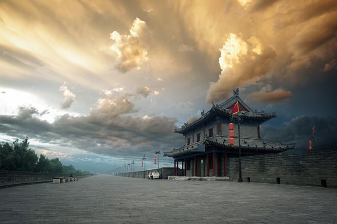 Không gian mang nét cổ kính, trầm mặc tại thành cổ Tây An