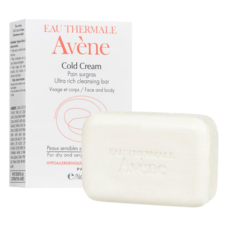 Thanh kem rửa mặt và tắm cho da khô nhạy cảm Avène Cold Cream Cleansing Bar