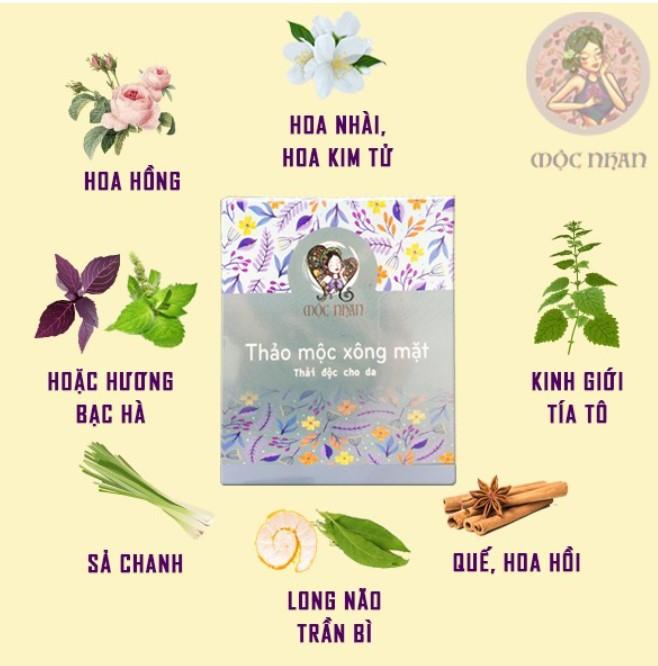 Thảo mộc xông mặt thải độc cho da Mộc Nhan﻿
