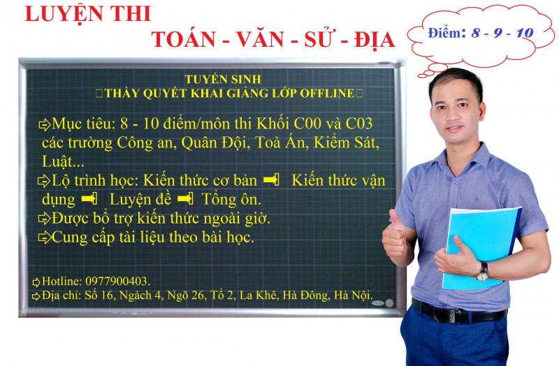 Thầy Quyết - Chuyên luyện thi THPT Quốc gia
