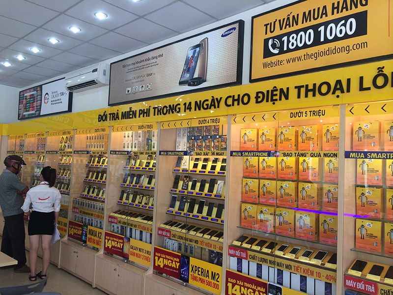 Gian hàng cơ sở Thế Giới Di Động tại TP. Hà Tĩnh