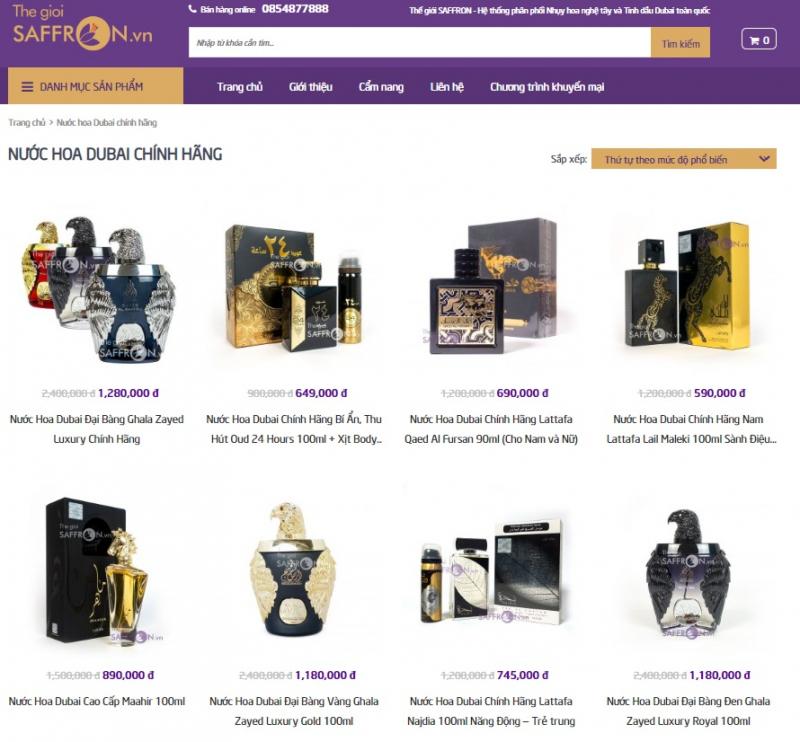 Thế Giới Saffron - Tinh dầu Dubai