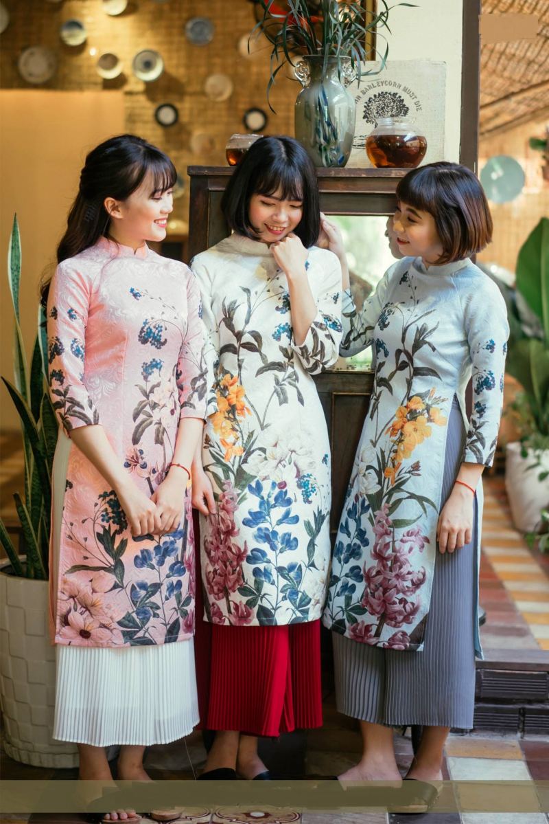 Chiếc áo dài vừa mang nét truyền thống vừa hiện đại tại The Kat House