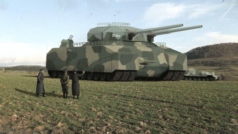 Xe tăng hạng nặng Landkreuzer P.1000 Ratte của Đức Quốc Xã.