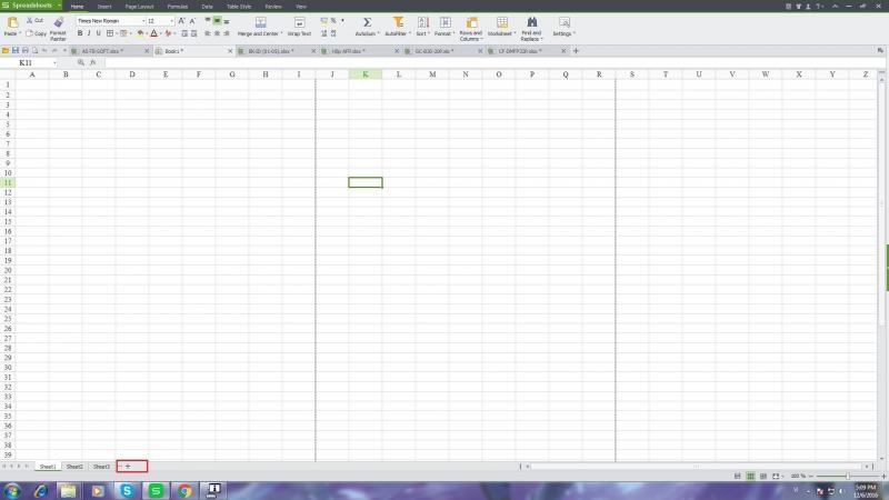 Thêm Sheet mới
