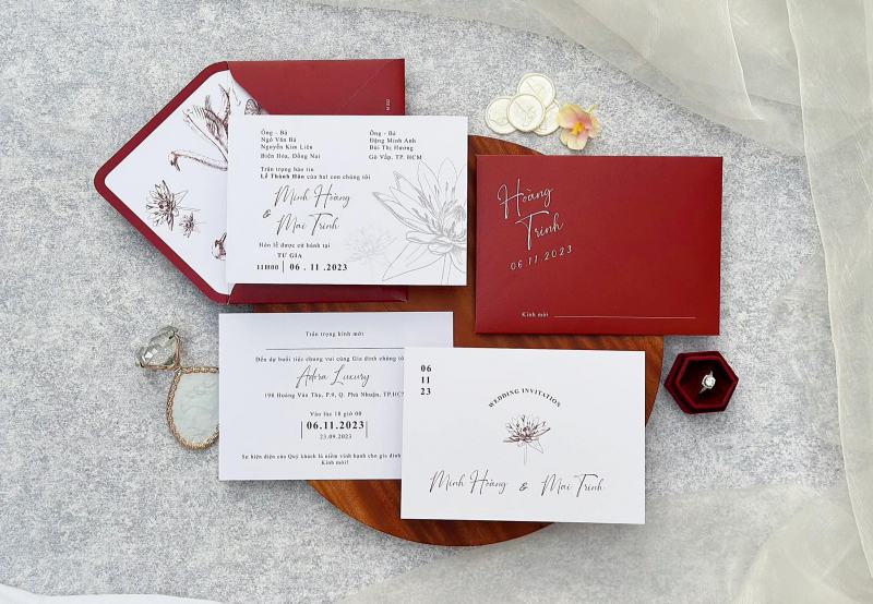 Thiệp cưới Chất