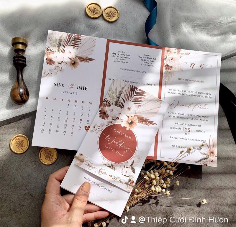 Thiệp cưới Đinh Hương