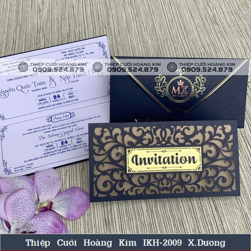 Thiệp Cưới Hoàng Kim